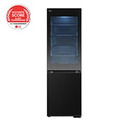 Vooraanzicht van 349L Koel-vriescombinatie Zwart| InstaView™ | DoorCooling+™ | Linear Cooling™ | LG NL GBG5160CEV